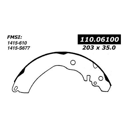 Centric Centric Premium Brake Shoes, Centric Parts 111.06100 111.061